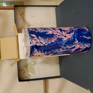 Lilly Pulitzer slim 16.57 oz tumbler Borealis Blue Swim on Over